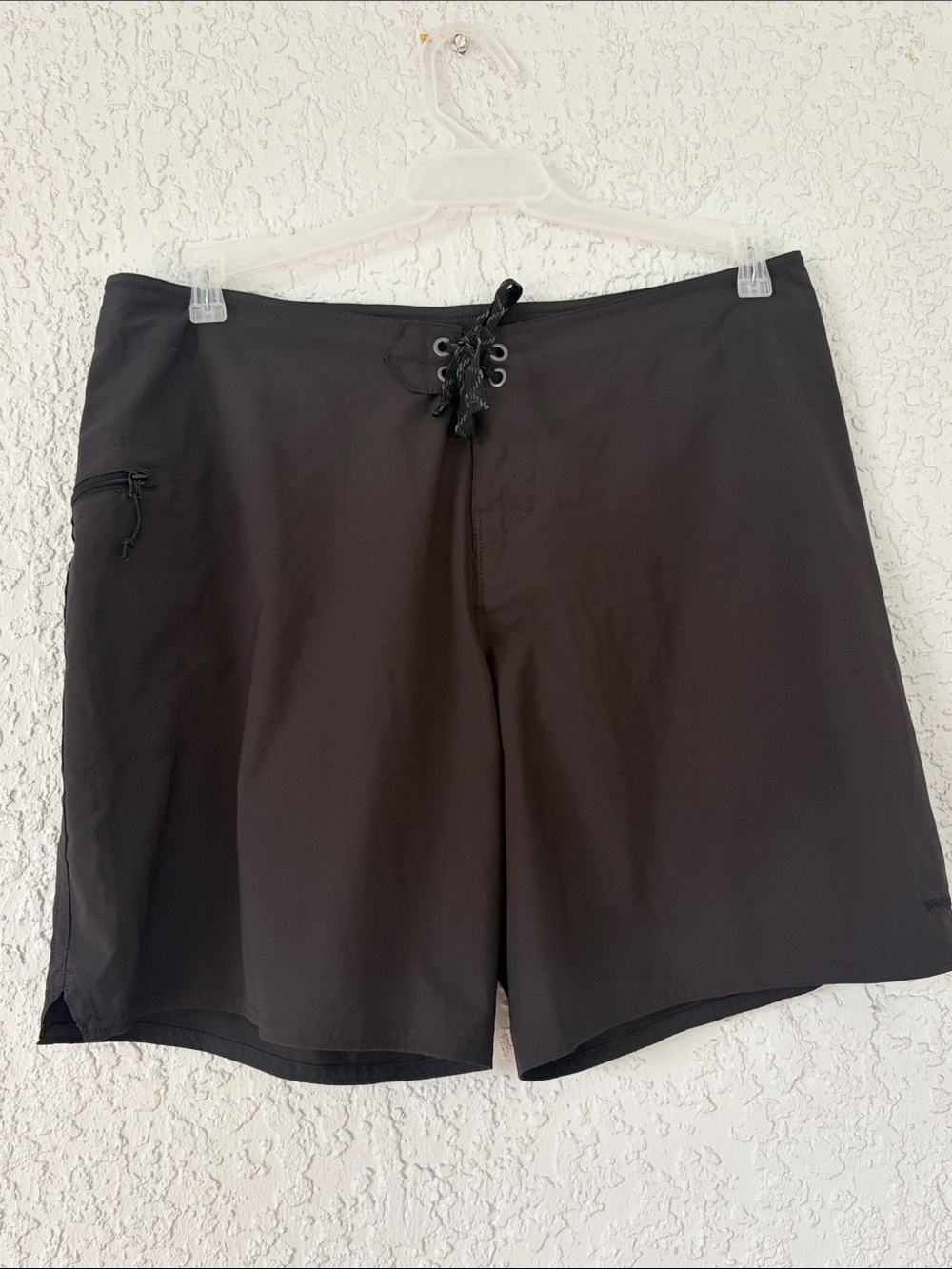 Patagonia Black Board Shorts with Lace-Up Waist size 12